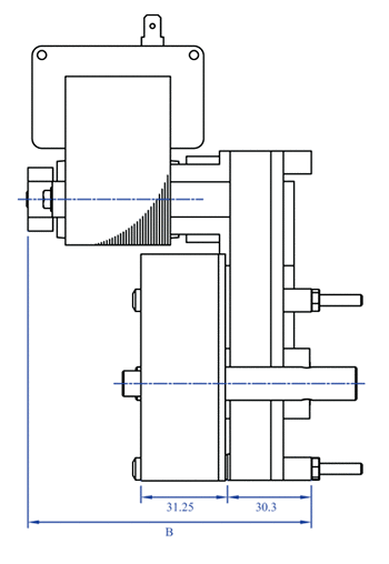 t11 ac series gear motor units dimensions